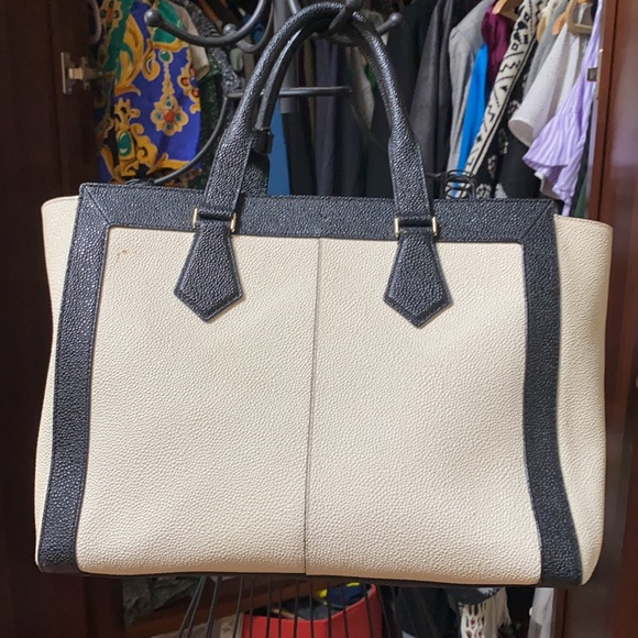 Cole Haan black and white large satchel - Picture 4 of 7